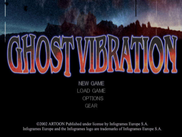 Ghost Vibration title screen for Playstation 2