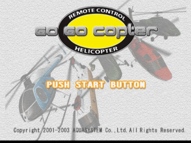 Go Go Copter title screen for Playstation 2