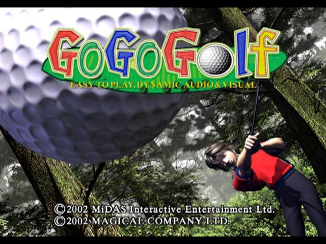 Go Go Golf title screen for Playstation 2