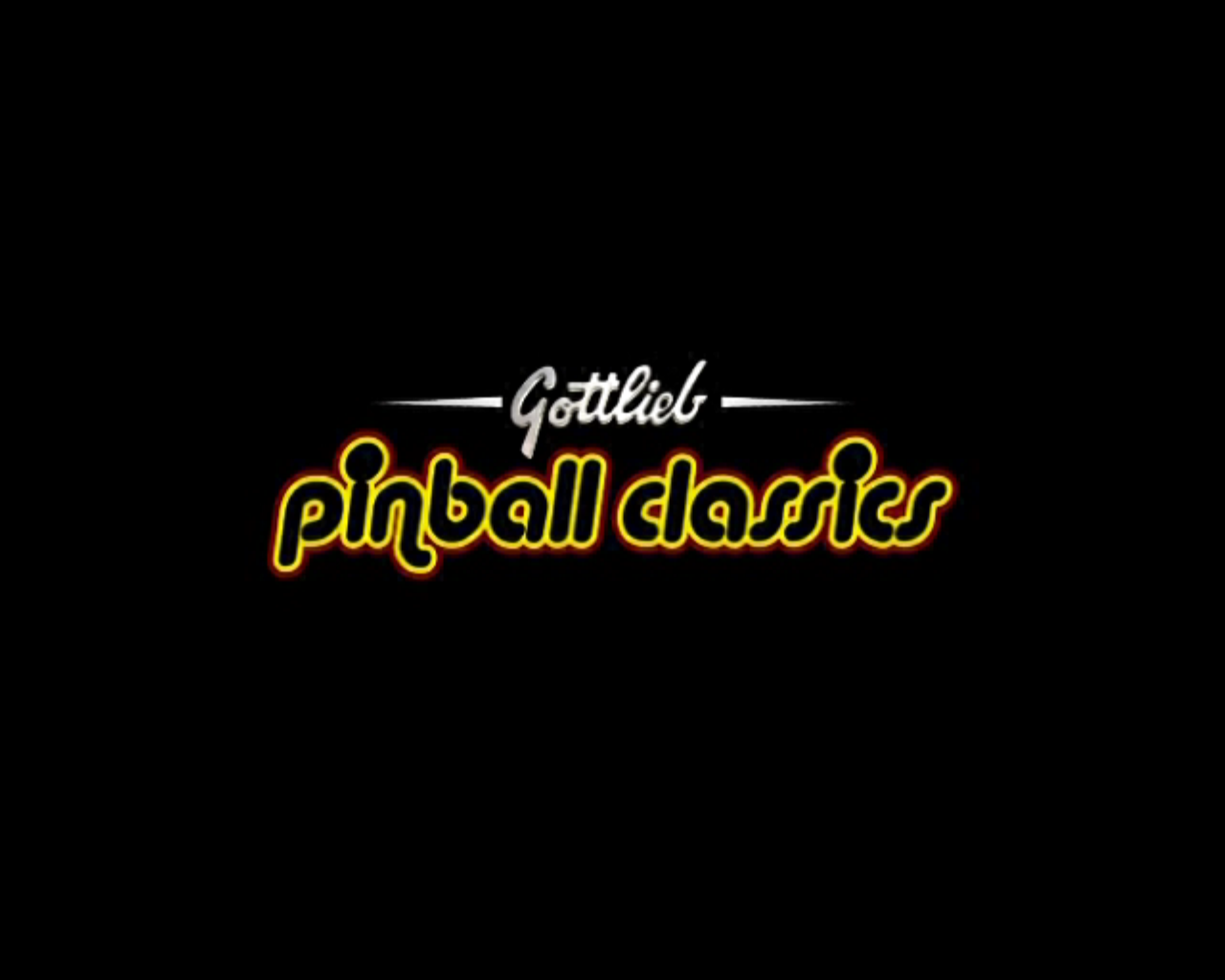 Gottlieb Pinball Classics title screen for Playstation 2