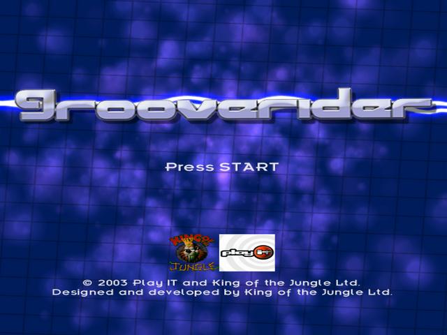 Groove Rider: Slot Car Racing title screen for Playstation 2