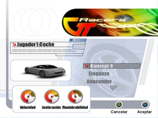GT Racers title screen for Playstation 2