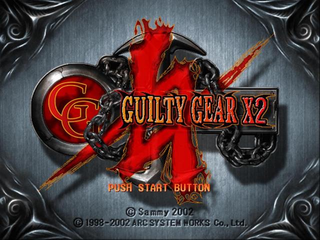 Guilty Gear X2 title screen for Playstation 2