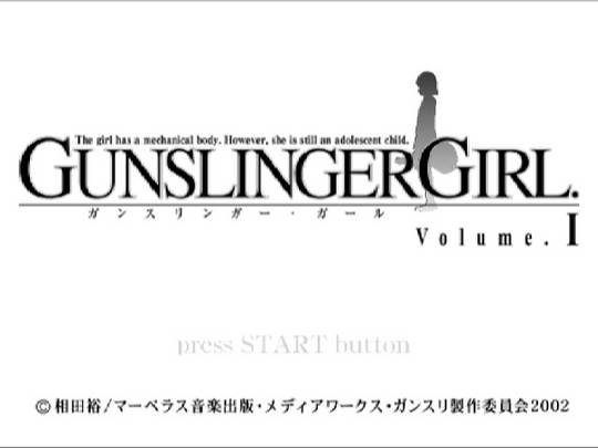 Gunslinger Girl Volume I title screen for Playstation 2