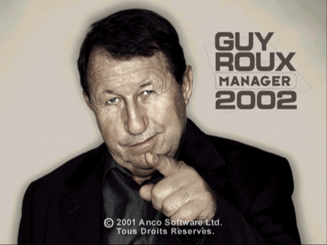 Guy Roux Manager 2002 title screen for Playstation 2