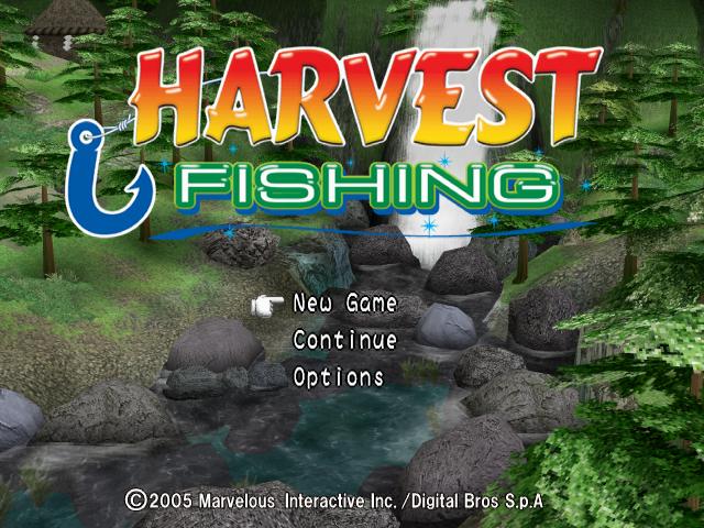 Harvest Fishing title screen for Playstation 2