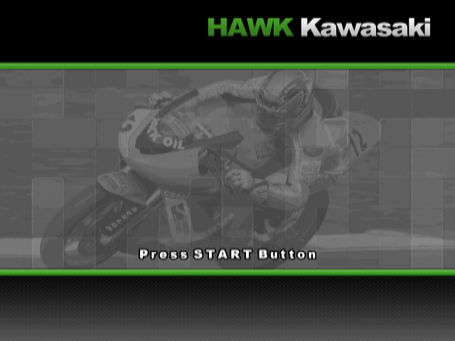 Hawk Kawasaki Racing title screen for Playstation 2