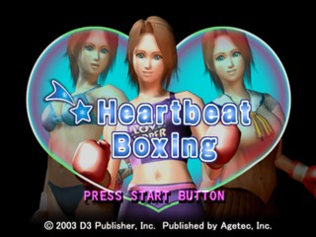 Heartbeat Boxing title screen for Playstation 2