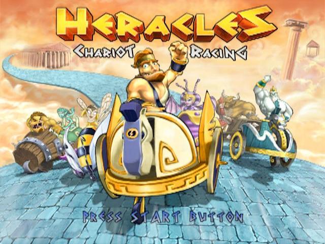 Heracles Chariot Racing title screen for Playstation 2