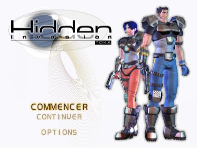 Hidden Invasion title screen for Playstation 2