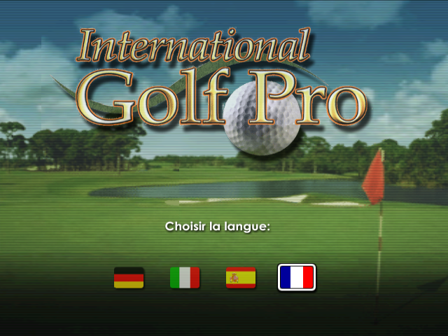 International Golf Pro title screen for Playstation 2