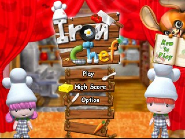 Iron Chef title screen for Playstation 2