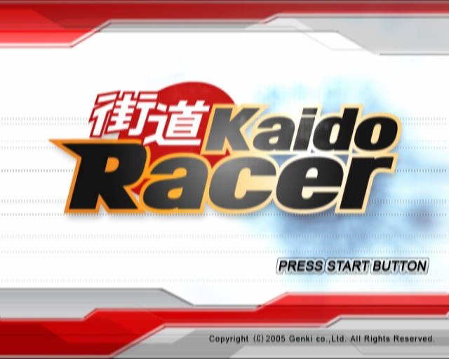 Kaido Racer title screen for Playstation 2