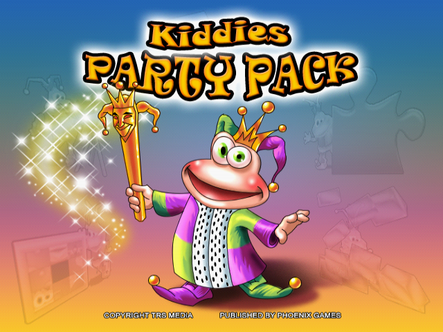 Kiddies Party Pack title screen for Playstation 2