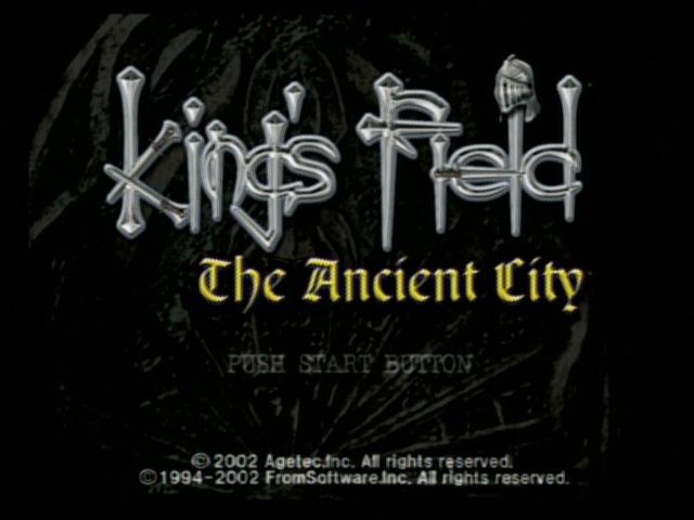 King's Field Ancient City title screen for Playstation 2