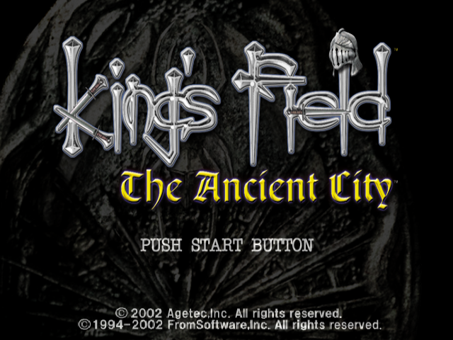 King's Field IV title screen for Playstation 2