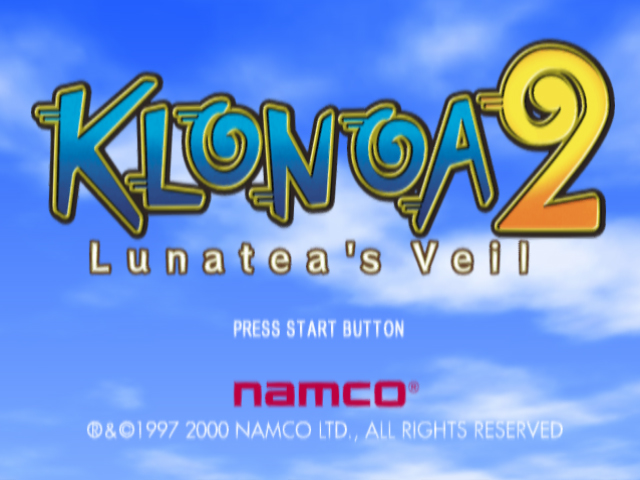 Klonoa 2: Lunatea's Veil [Promo] title screen for Playstation 2