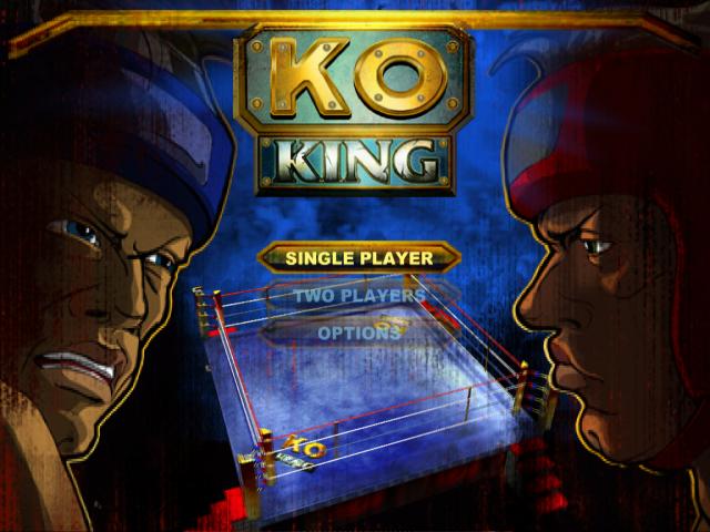 K.O. King title screen for Playstation 2