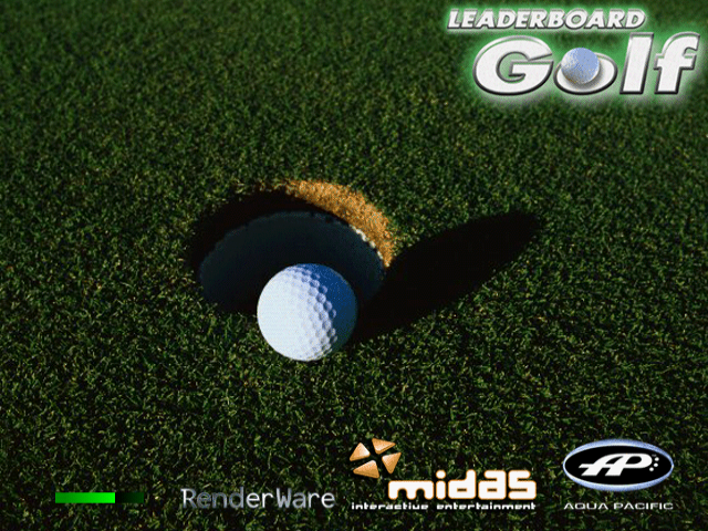Leaderboard Golf title screen for Playstation 2