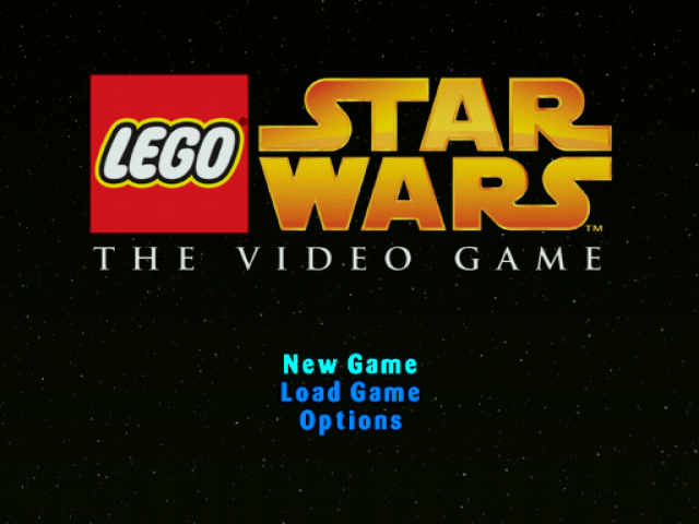 LEGO Star Wars The Video Game title screen for Playstation 2