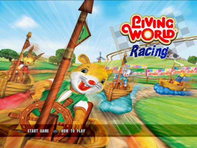 Living World Racing title screen for Playstation 2