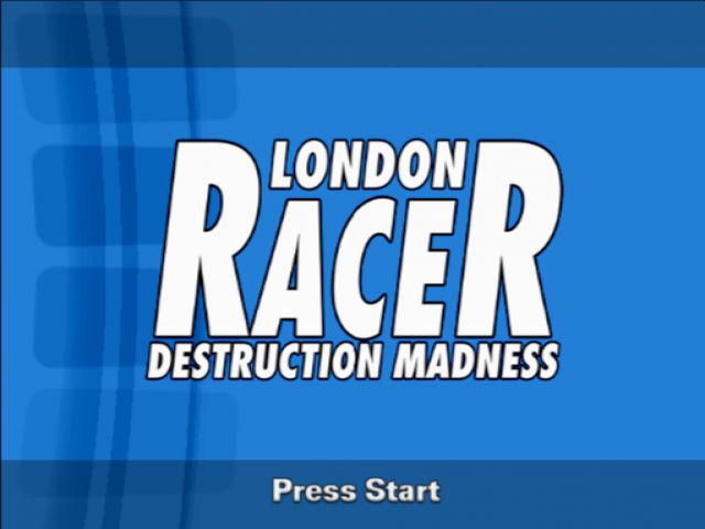 London Racer: Destruction Madness title screen for Playstation 2