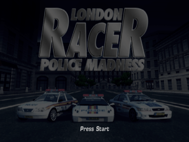 London Racer: Police Madness title screen for Playstation 2