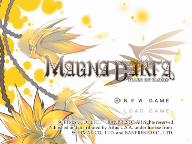 Magna Carta title screen for Playstation 2