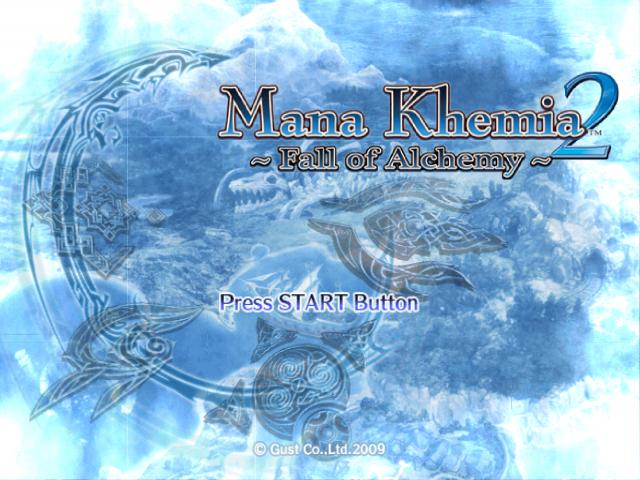 Mana Khemia 2: Fall of Alchemy title screen for Playstation 2