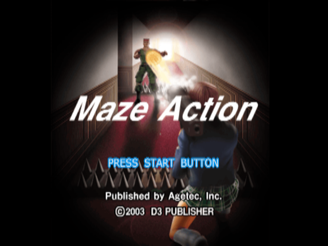 Maze Action title screen for Playstation 2