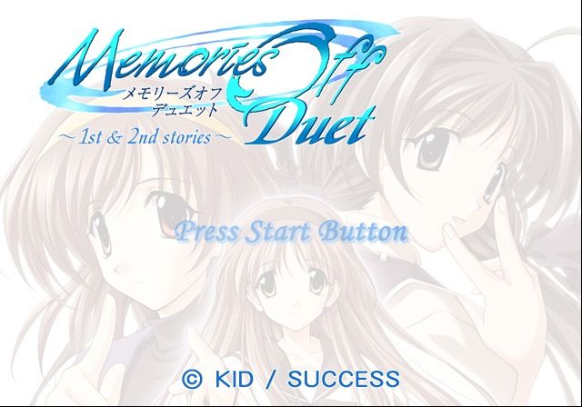 Memories Off Duet: 1st & 2nd Stories title screen for Playstation 2
