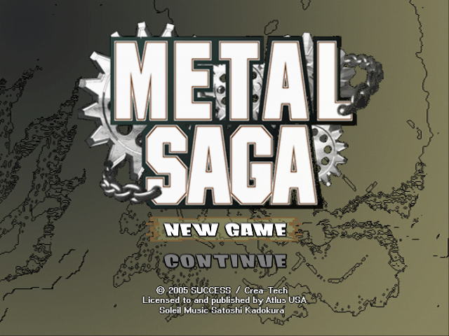 Metal Saga: Sajin no Kusari title screen for Playstation 2