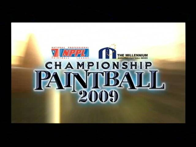 Millennium Championship Paintball 2009 title screen for Playstation 2