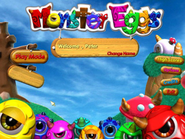 Monster Eggs title screen for Playstation 2