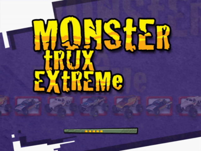 Monster Trux Extreme Arena Edition title screen for Playstation 2