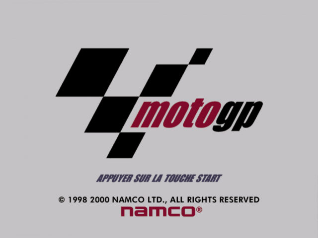 MotoGP [Platinum] title screen for Playstation 2