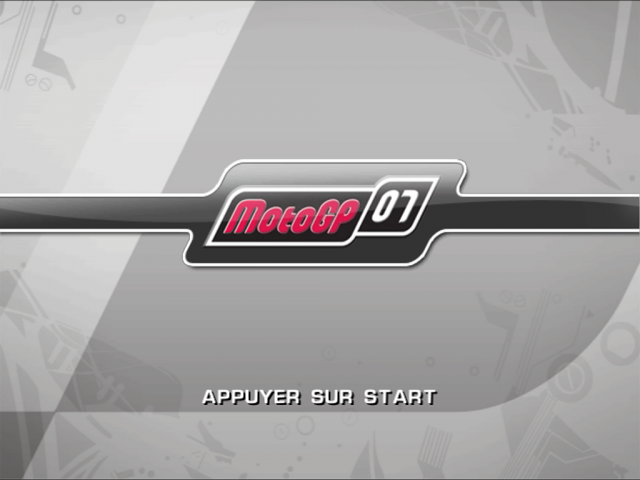 MotoGP 07 title screen for Playstation 2