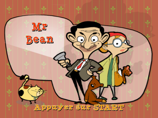 Mr Bean title screen for Playstation 2