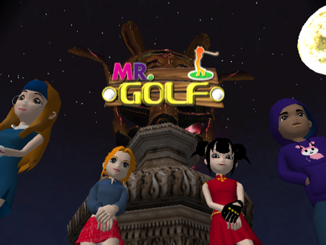 Mr. Golf title screen for Playstation 2