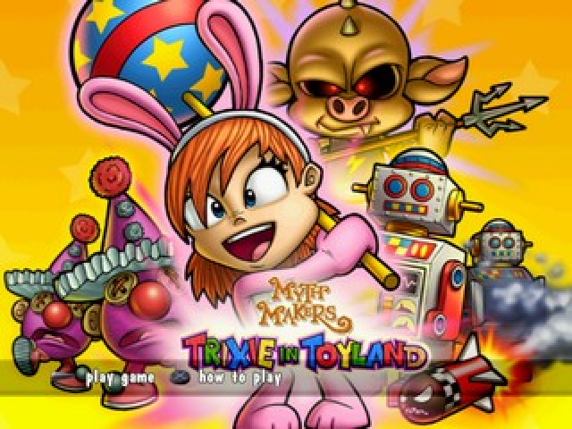 Myth Makers Trixie in Toyland title screen for Playstation 2