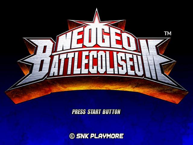 Neo Geo Battle Coliseum title screen for Playstation 2