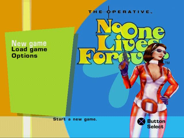 No One Lives Forever title screen for Playstation 2