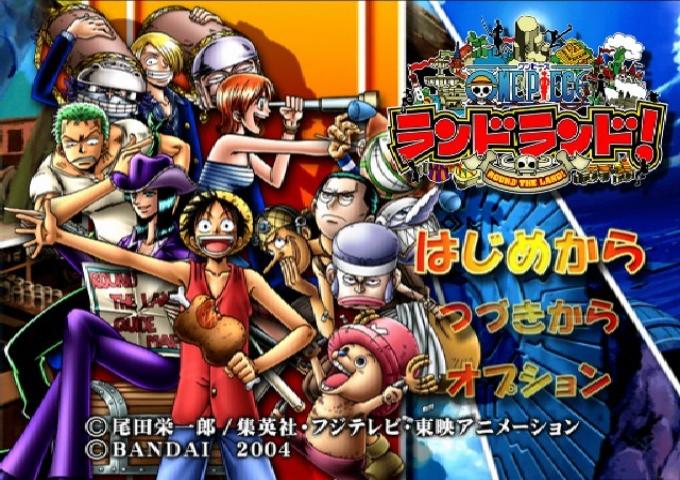 One Piece: Round The Land title screen for Playstation 2