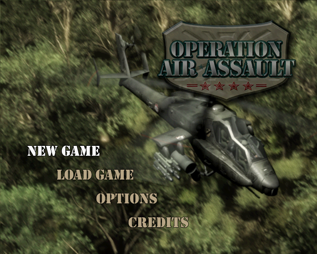 Operation Air Assault title screen for Playstation 2