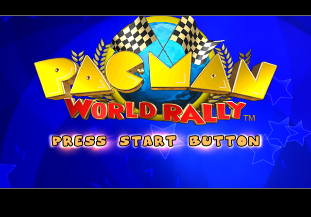 Pac-Man Rally title screen for Playstation 2