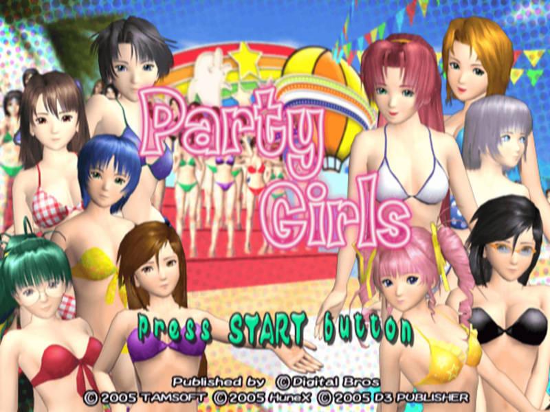 Party Girls title screen for Playstation 2