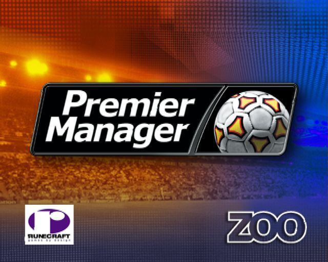 Premier Manager 2002-2003 title screen for Playstation 2