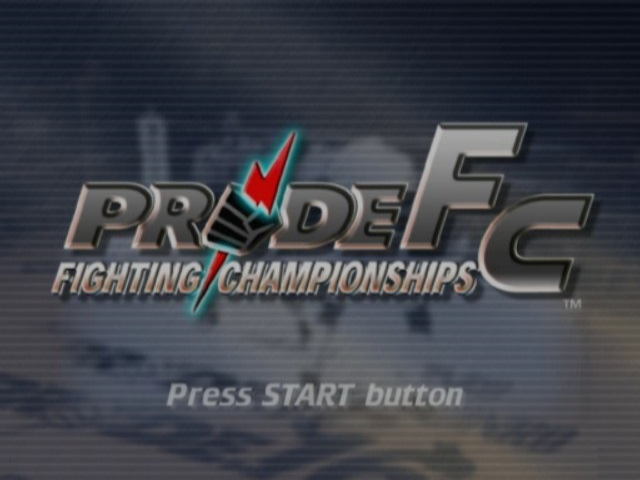 Pride Fighting Championships title screen for Playstation 2