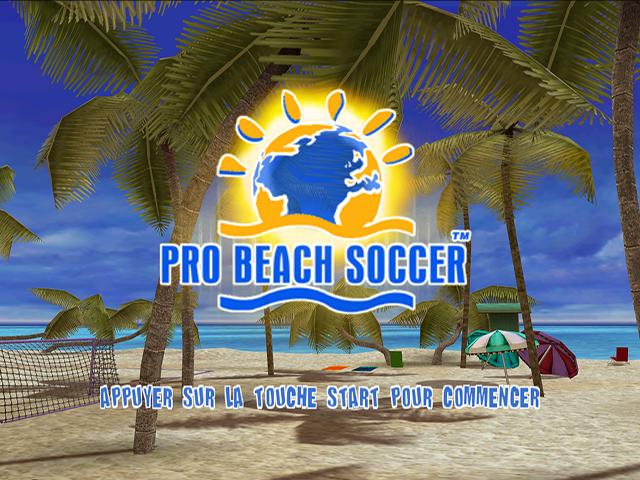 Pro Beach Soccer title screen for Playstation 2
