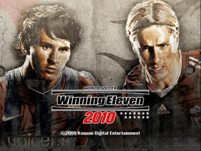 Pro Evolution Soccer 2010 title screen for Playstation 2